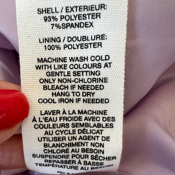 NWT Avec Les Filles Double-Breasted Blazer in Lilac - Picture 11 of 11